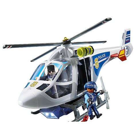 Playmobil 6921 Police Helicopter With Led Searchlight Play Set Alfy