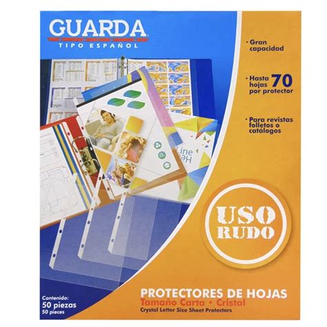 Protector De Hojas Kinera Tamano Carta Cristalino 1 Paquete Con 50 Pzas