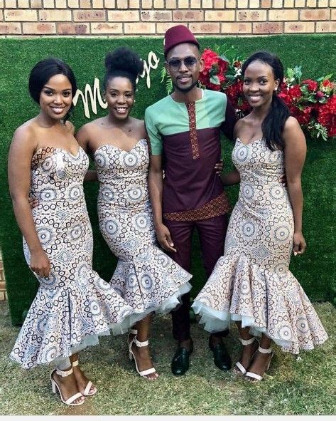 Shweshwe Bridesmaid Dresses 2019 African Traditional Wedding Dress