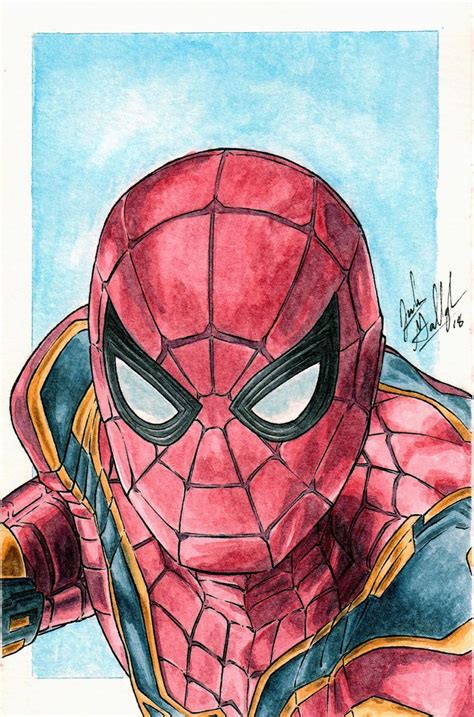 Been Wanting To Draw Iron Spider For A While Decided To Use