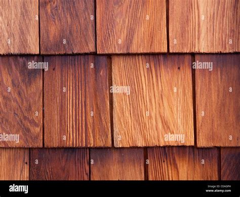 Detail Of A Nicely Weathered Cedar Shingle Wall Stock Photo Alamy