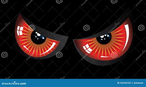 Evil Red Eyes Stock Vector Illustration Of Eyeball Dangerous 32244153