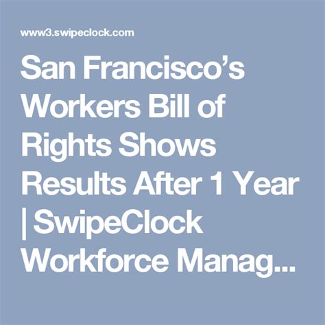 San Franciscos Workers Bill Of Rights Shows Results After 1 Year