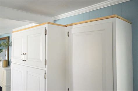 The hardest part of installing crown molding is cutting the corners. How To Add Crown Molding To The Top Of Your Cabinets ...