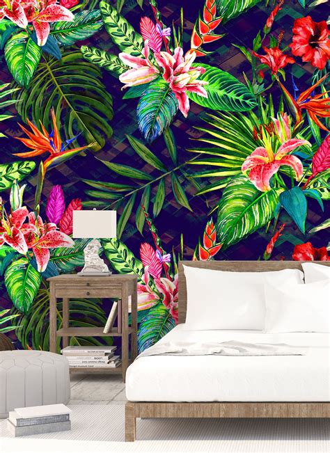 Botanical Wallpaper Mural Floral Glory On A Grand Scale This Pattern