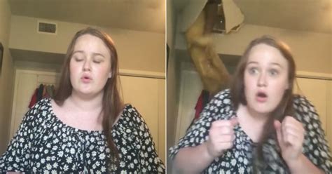 Watch Mom Falls Through Ceiling While Daughter Sings For Tiktok Video