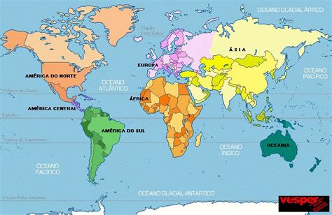 Mapa Mundi Y Sus 6 Continentes Imagui