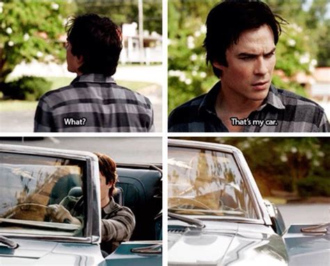 Damon And His Car The Vampire Diaries Season 6 Vampire Diaries Damon