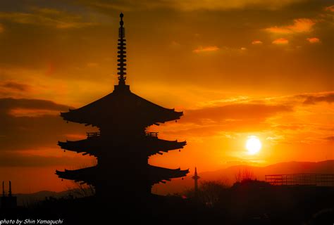 Wallpaper Sunset Japan Canon Eos Pagoda Kyoto Yasaka Ef70200mm