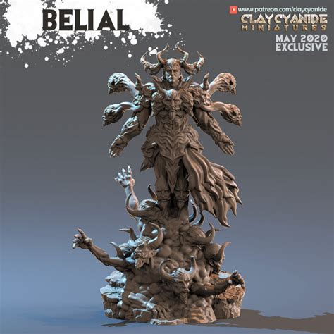 3d Printable Belial By Clay Cyanide Miniatures