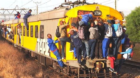 Dangerously Overloaded Commuter Trains Compilation For Metrorail Cape