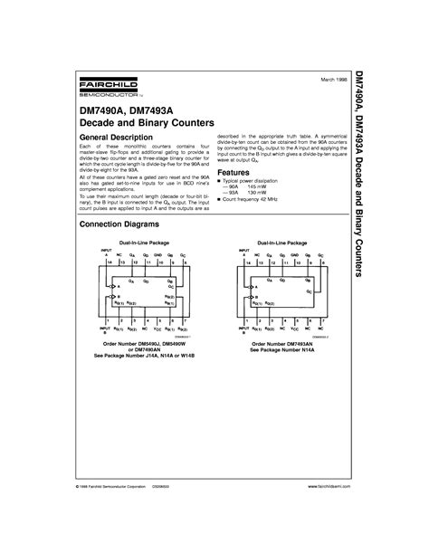 7493 Decade And Binary Counters