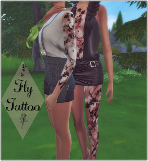 Sims 4 Ccs The Best Fly Tattoo By Reevaly