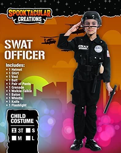 Spooktacular Creations Halloween Swat Officer Costume For Kids Police