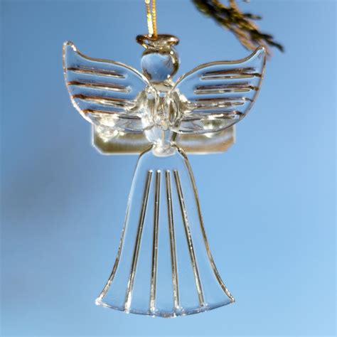 Personalized Hand Blown Glass Angel Ornament To