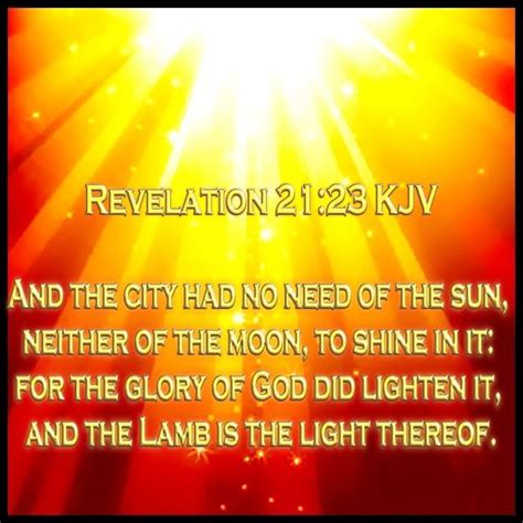 Glory Of God Gives Light Revelation 2123 Kjv The Revelation Of