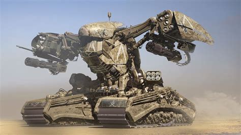 Random Concepts Mech Future Tank Robot Concept Art