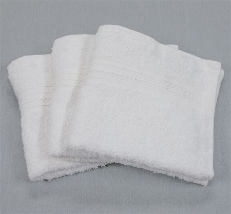 13 X 13 White Washcloth Premium 100 Cotton Texon Athletic Towel