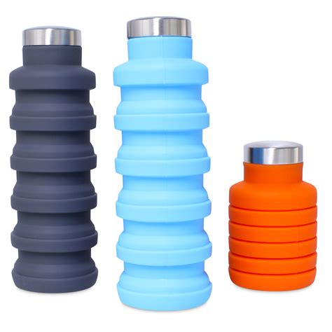 Customised 500ml Collapsible Silicone Bottle With Logo Print Singapore