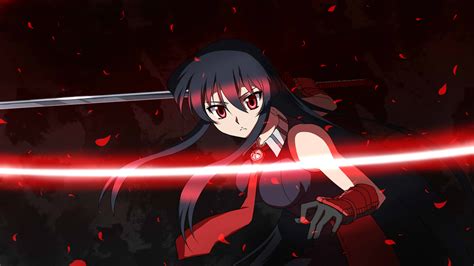Wallpaper Anime Red Akame Ga Kill Darkness Screenshot Computer