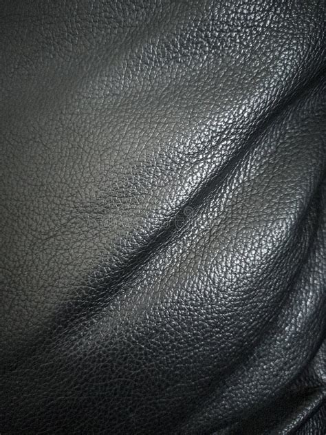 Shiny Black Leather Texture Stock Image Image Of Rumpled Grain 16343671