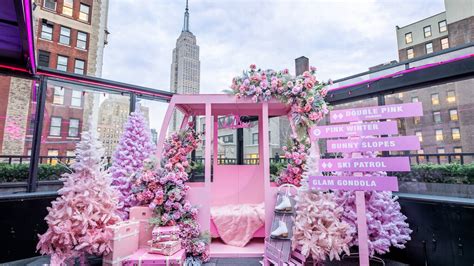 Magic Hour At The Moxy Times Square Has A Pink Holiday Pop Up
