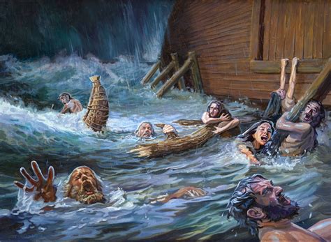 Genesis Verst De Ark Is Gesloten Bible Pictures Bible Art Bible Illustrations