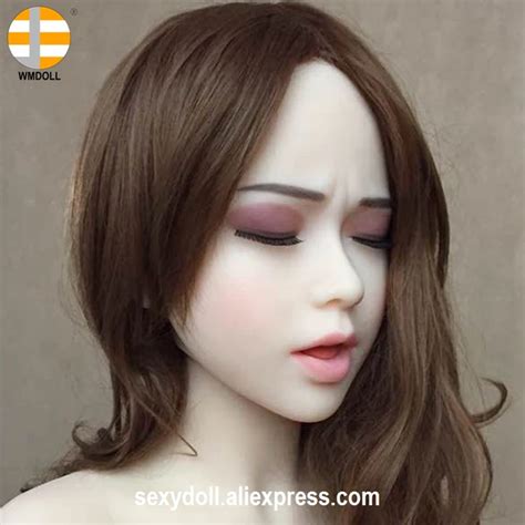 Wmdoll New 39 Japanese Silicone Sex Doll Head Eyeclosed Asian Face High Quality For 135cm To