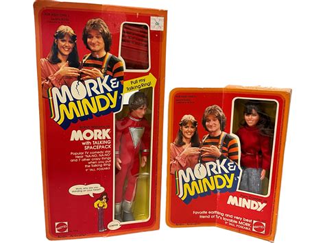 Lot 2 Vintage 1979 Mork And Mindy 9 Poseable Dolls Mattel No 1276