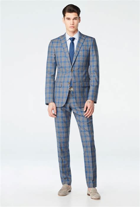 Croydon Plaid Charcoal Suit