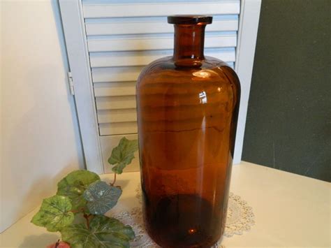 Large Antique P D And Co Brown Glass Apothecary Bottle Brown Glass