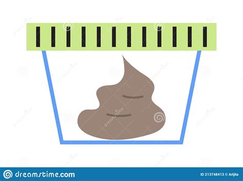 Cat Poop At Human Toilet Vector Illustration Isolated On White