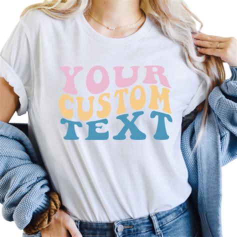 Custom Wavy Text T Shirt