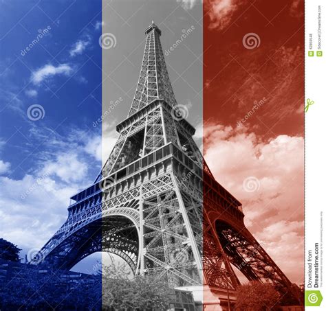 Maybe you would like to learn more about one of these? Drapeau De Français De Tour Eiffel De Paris Photo stock ...