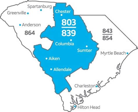 South Carolina County Map With Zip Codes