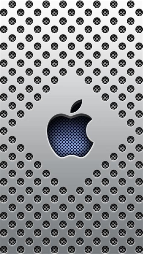 Silver Dots Apple Logo Iphone Wallpapers Free Download
