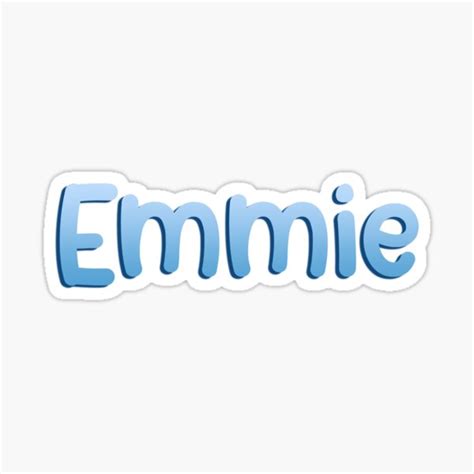 Emmie Name Custom Sticker Super Cute Gradient Sticker By