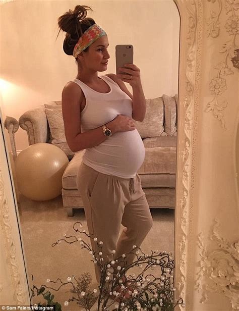 Pregnant Sam Faiers Displays Her Changing Shape In A T Shirt For
