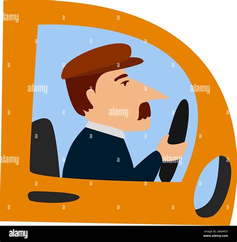 Bus Driver Illustration Vector On White Background Stock Vector Image