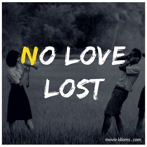 What Does It Mean To Say No Love Lost Meanoin