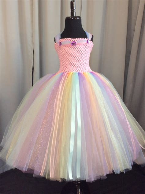 Pastel Rainbow Princess Tutu Dress Tutu Dress For Girls Princess