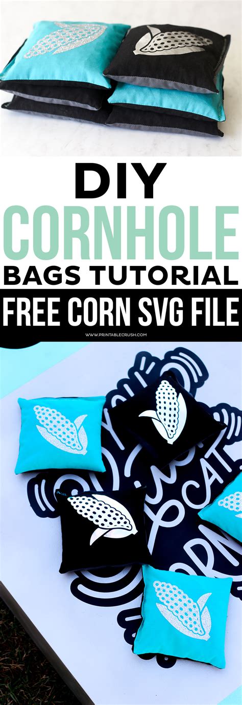 Diy Cornhole Bags Tutorial Plus Free Corn Svg File
