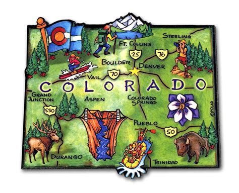 Colorado Springs Colorado Map Trinidad Aspen Denver Colorado