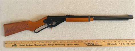 Daisy Red Ryder Model B Air Rifle Bb Gun Engraved Wood Stock