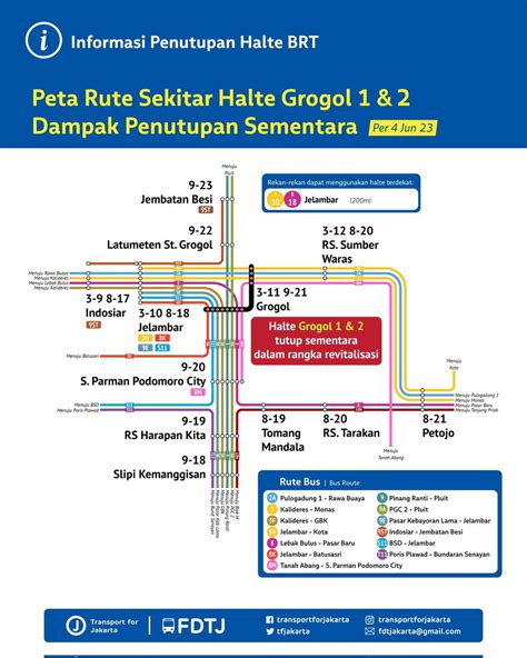 Transport For Jakarta On Twitter Info Info Peta Rute Sekitar Halte