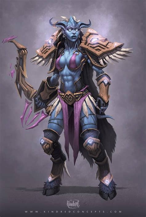 Draenei Huntress By Jomaro Kindred World Of Warcraft Warcraft Art