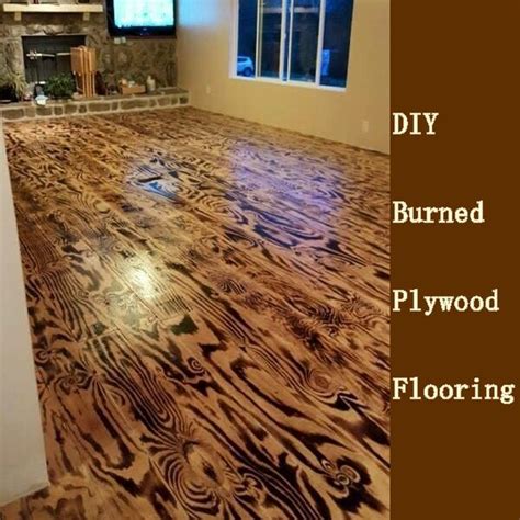 Diy Burned Plywood Flooring The Homestead Survival Burnt Plywood