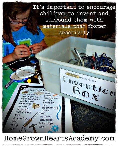 Home Grown Hearts Academy Homeschool Blog Create An Invention Box