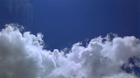 Deep Blue Sky Clouds Timelapse Cielo Y Nubes Free Footage Full