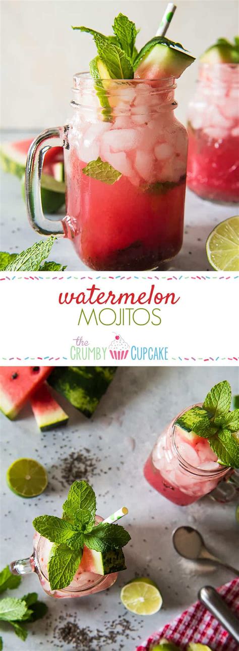 Fresh Summer Watermelon Mojito With Chia The Crumby Kitchen